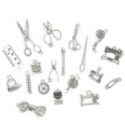 Cousin DIY 50 Piece Sewing Charms, Silver Finish, Metal, 0.08 lb, Unisex, Adult -Model 69995735