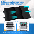 thumbnail image 4 of Guttylief Coccyx Seat Cushion & Lumbar Support Pillow for Office Chair, Wheel Chair and Car, Memory Foam Back & Tailbone Support, Black, 4 of 10