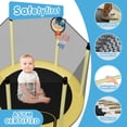 thumbnail image 5 of SENCHO GINSYTALIOR Trampoline 55IN Toddler Trampoline for Kids Children Trampoline with enclosure Easy to assemble Outdoor Indoor Trampoline(Yellow）, 5 of 7