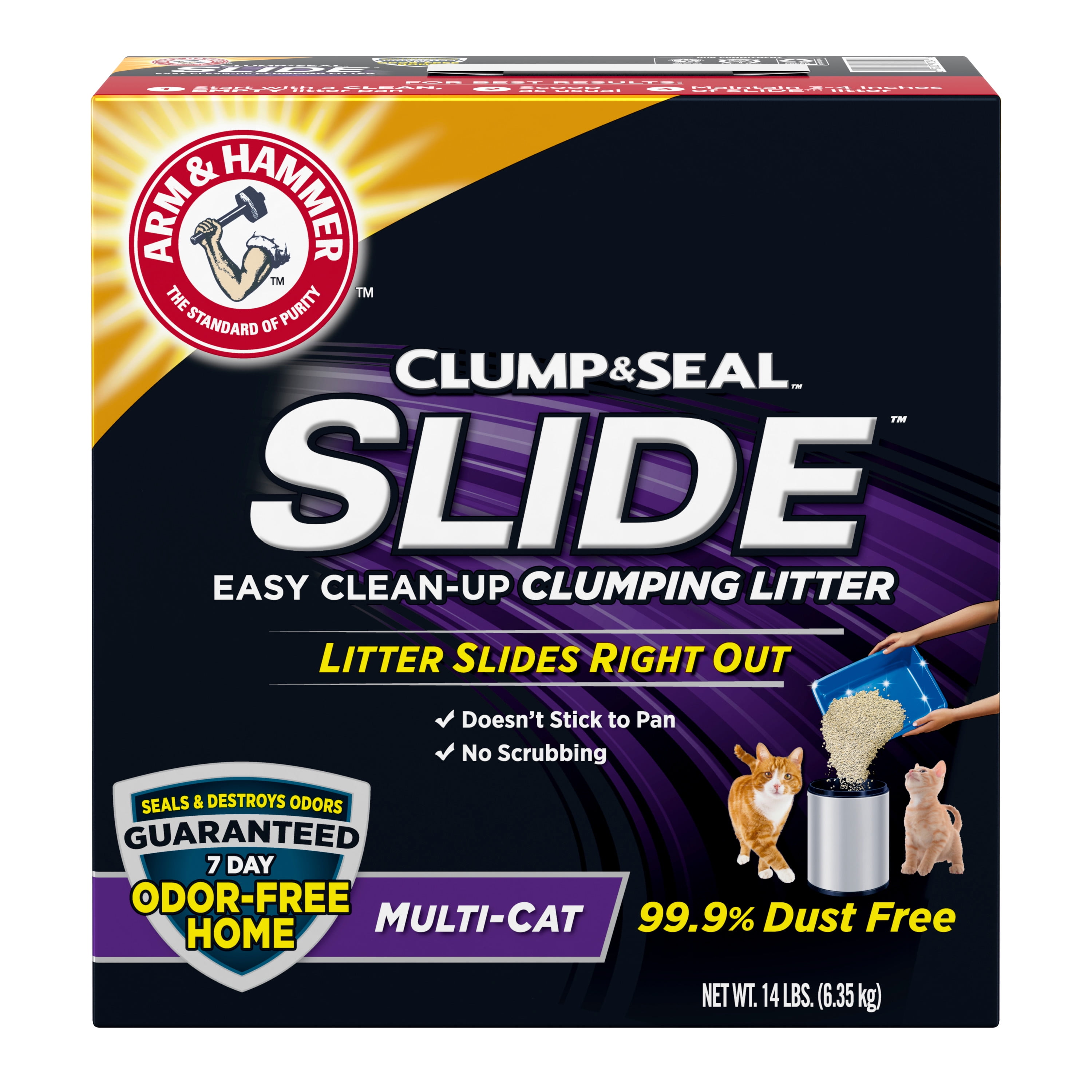 Arm & Hammer SLIDE Easy Clean-Up Multi-Cat Clumping Cat Litter 14 lb