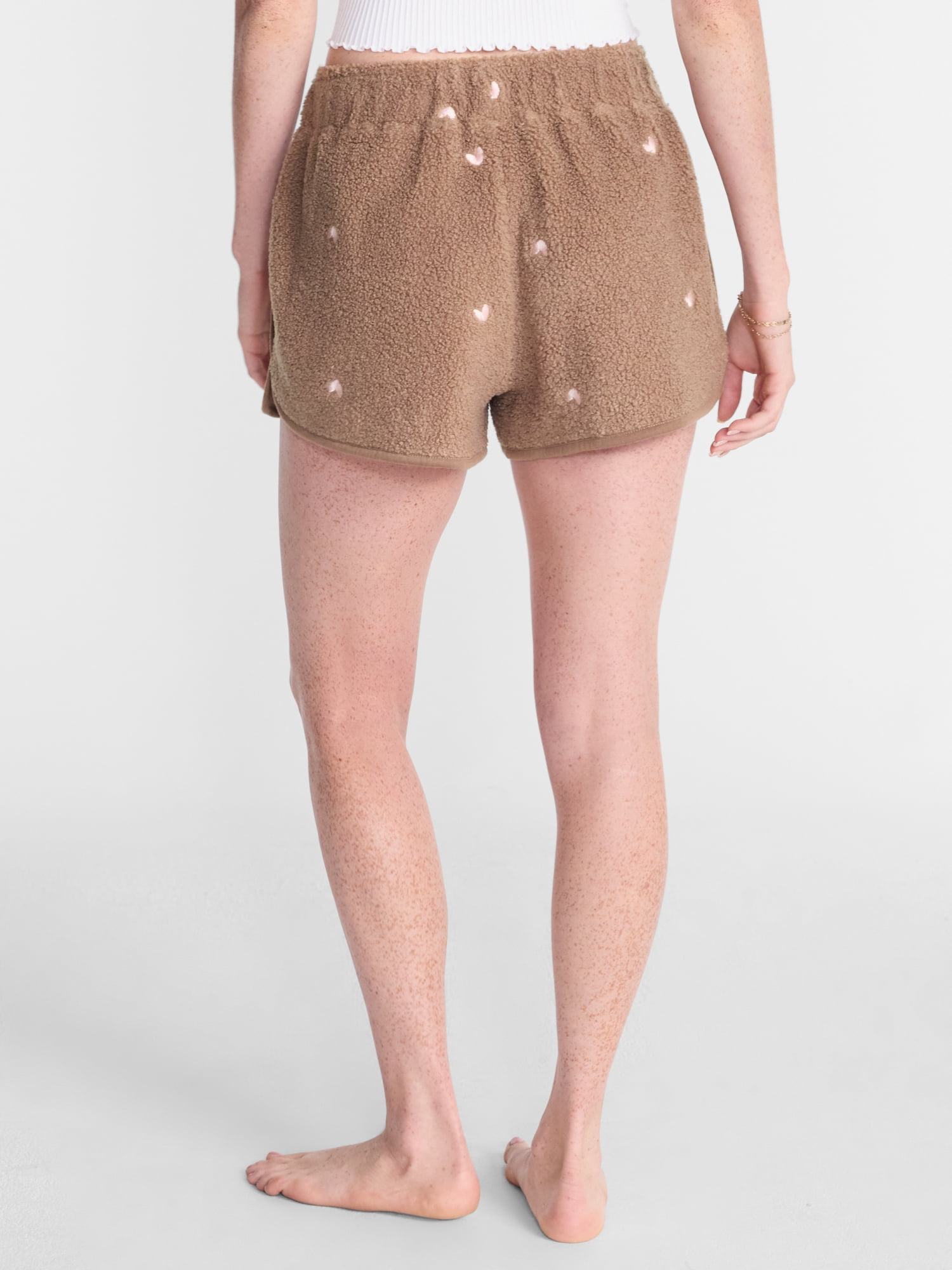 No Boundaries Cozy Teddy Shorts, 2.75'' Inseam, Women’s XS-2X