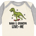 thumbnail image 4 of Inktastic Nana and Grandpa Love Me Dinosaur Grandson Boys Long Sleeve Baby Bodysuit, 4 of 5