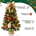 thumbnail image 2 of Risehigh Mini Christmas Trees with Lights and Ornament 24'' Christmas Decoration Indoor Outdoor, 2 of 9