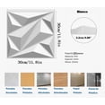 thumbnail image 2 of Panel Decorativo Pared 3d Pvc Resistente Al Fuego 30cmx30cm Modelo Blanco, 2 of 4