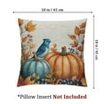 thumbnail image 5 of Fall Pillows Fall Throw Pillow Covers Blue Watercolor Pumpkin Outdoor Fall Pillowcase Patio Porch Pillows Case for Outdoor Fall Autumn Decor, 5 of 8