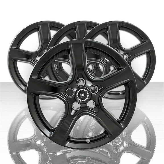 Set of 4 18' 5 Spoke Wheel Skins for 2016-2020 Chevy Camaro LT - Gloss Black
