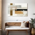 thumbnail image 3 of Elephant Stock Abstract Gold And Gray Rectangles Wall Art - Horizontal Canvas Wall Art - Living Room Wall Decor - Abstract Canvas - White And Gray Decor - 45" x 30", 3 of 8