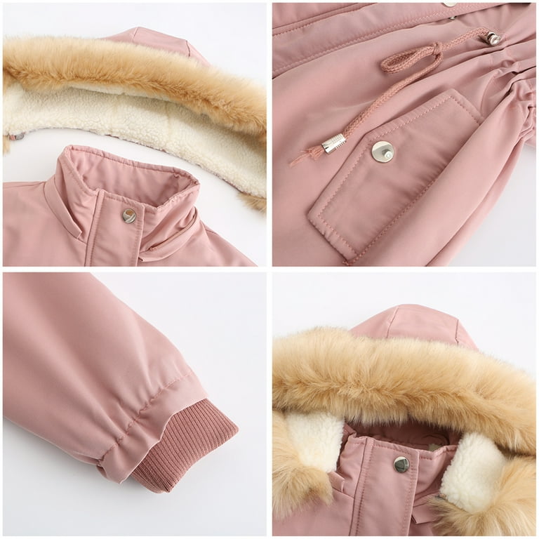 Pink Fur Lined Coat Down Parka Thick Winter Coat For Snowy Weather Lady  Clothing Set From Herish, $116.19