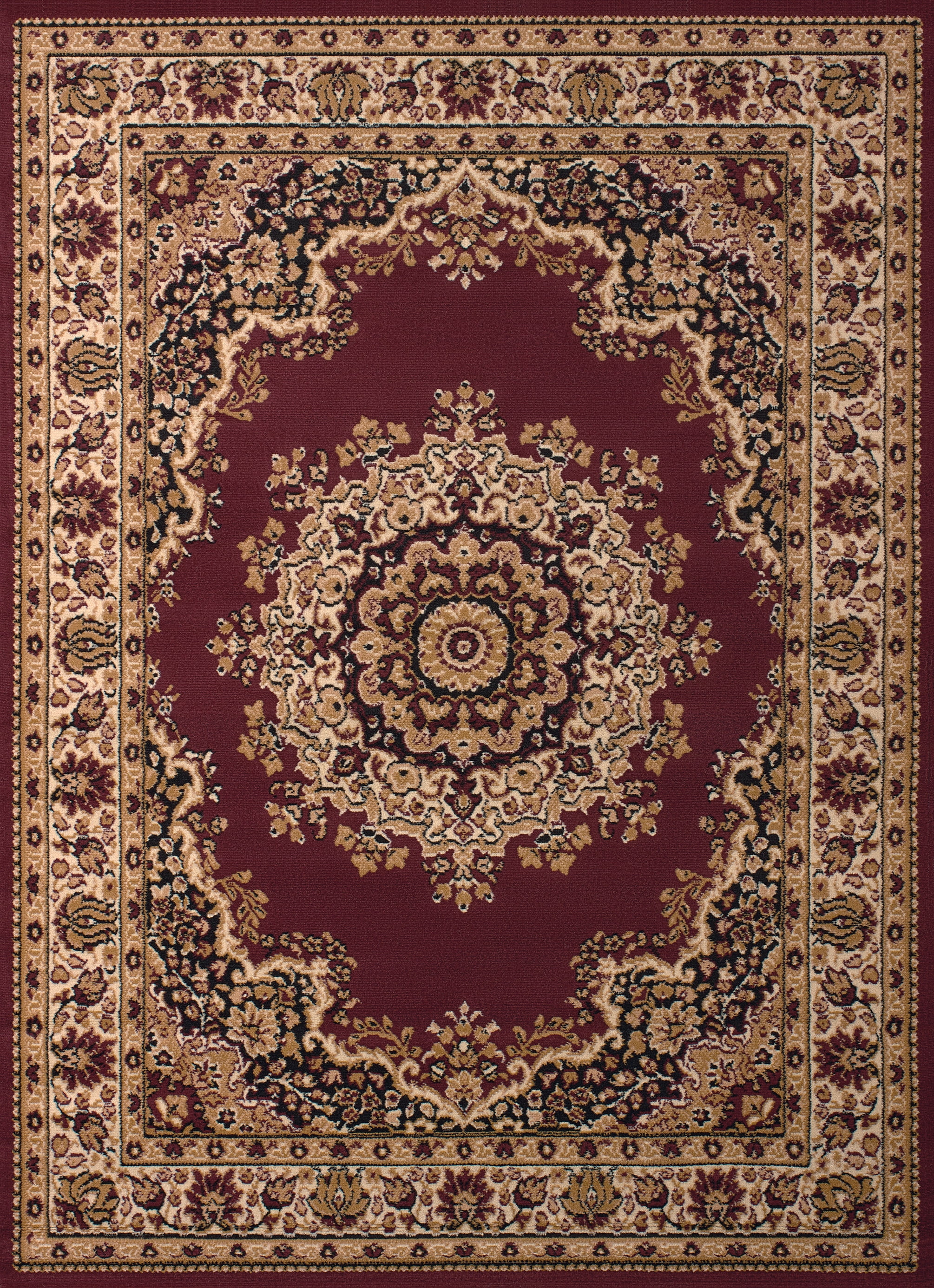 United Weavers Plaza Felicity Runner Rug, Medallion Pattern, Burgundy, 2'3 X 7'2"