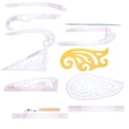 thumbnail image 1 of Ccdes Sewing Tools,12pcs Rulers With Roller Clothing Measuring Ruler Set Multifunctional Pattern Sleeve Cage Curve Ruler,Clothing Measuring Ruler Set, 1 of 8