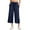 Navy #064, variant on Mohiass Capris for Women with Pockets Lounge Wide Leg Womens Capris for Summer Clearance Yoga High Waisted Womens Capri Pants Light Gray XL