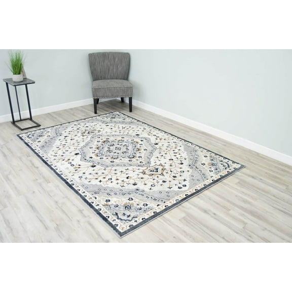 CABANA Modern Stylish Living Room Rug Design 9005 - 5'2"x7'5", Grey