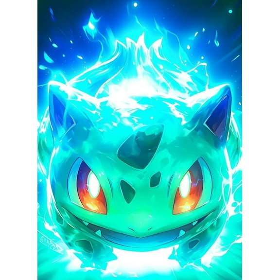 Bulbasaur Diamond Painting Kits, Elf 5D Diamond Dot Art Full Drill Gem Art Craft Painting for Adult, Home Decor (12 x 16 Inches)