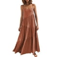 thumbnail image 2 of Lenago Robes de Cocktail Grande Taille pour Femmes Soirée Robe d'Été Décontractée Ample Bretelles Plage Longue Maxi Robes d'Été pour Femmes Robes de Plage d'Été en Liquidation, 2 of 7