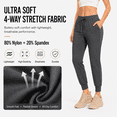 thumbnail image 5 of MASKERT Women's Joggers Pants-Athletic Running with Pockets Tapered Casual Workout Pants Dark Gray （Size XS-XXXL）, 5 of 10