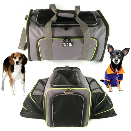 Pet Carrier for Dogs & Cats - Airline Approved Quality Expandable Soft Animal Carriers - Portable Soft-Sided Air Travel Bag - Best for Small or Medium Dog and Cat  Fits Under Front Airplane Seat (Best Airline Pet Carrier Reviews)