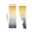 thumbnail image 3 of Two-Tone Gradient Sheer Curtains With Rod-Through Designs Stylish Concise Curtains Breathable Sheer Curtains For Bedrooms And Living Rooms, 3 of 6