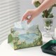 thumbnail image 2 of Tissue Box Cover Oil Painting Tissue Box Leather Tissue Storage Holder Home Living Paper Drawer Case Creative Kitchen Tissue Organizate Box, 2 of 4