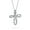Clear, variant on Womens Vintage Bridal Freshwater Pearl Large Cross Pendant Necklace