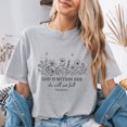 thumbnail image 4 of Jollimate God Is Within Her She Will Not Fall T-Shirt, Psalm 46:5 Wildflower Graphic Tee, Faith Gift for Women, 4 of 6