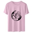 thumbnail image 4 of Camiseta de manga corta con cuello redondo y estampado de jersey suelto de verano para mujer Camiseta/camisa de manga corta con cuello redondo Pompotops hfajkhk141570, 4 of 7