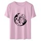 thumbnail image 4 of Tops Para Mujer Casual Suelto Jersey Estampado Cuello Redondo Manga Corta Top Manga Corta Cuello Redondo Top Camisa Odeerbi ODB181205, 4 of 7