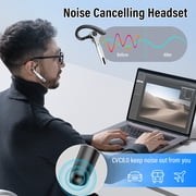 Bluetooth Headset, Single-Ear Bluetooth Earpiece with ENC Mic with HiFi Stereo Sound, 72 Hours Talking Time Wireless Headset V5.3 with 400mAh Charging Case for iOS Android Cell Phones, White