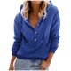 thumbnail image 1 of Moda mujer Casual invierno sólido manga larga botón bolsillo sudadera con capucha Fridja  bvmnju6466, 1 of 6
