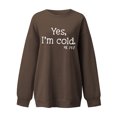 thumbnail image 3 of Gibobby Sudadera de mujer Sudadera de Forro Polar Suave con Cuello Redondo Sudadera para Mujer(Marrón,M), 3 of 4