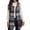 6# Black, variant on Fshiont Vest for Women, Flannel Plaid Lapel Neck Sleeveless Outerwear Vests, Button Front with Pockets Casual Jackets Black M