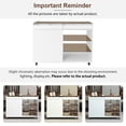 thumbnail image 5 of KEHOMY 43.3" Multi-functional Storage Island Movable Storage Cabinet Island Vanity Dresser with 3 Side Storage Drawer, a Reversible Top Storage Space and Two Glass Display Shelves, White, 5 of 12