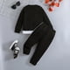 thumbnail image 2 of Gibobby Conjunto de pants para niño Conjunto de 2 uds de camisetas y pantalones con estampado de de manga larga para niños pequeños, ropa para niños(Negro,4-5 Años), 2 of 5