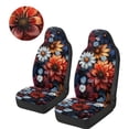 thumbnail image 3 of Uorisanigo High-Back Automotive Seat Covers, 2 PCS Boho Flowers Car Seat Covers Front Set, Soft Plush Car Mat Cover Universal Fit for Most Cars SUV Van Truck, Coral Velvet Fabric, 3 of 7