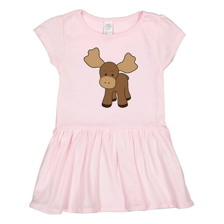 

Inktastic Cute Moose Gift Toddler Girl Dress