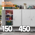 thumbnail image 4 of Metal Storage Cabinet 35.4”H Lockable Storage Cabinet with 2 Adjustable Shelves and Doors, White Small Storage Cabinet for Home Warehouse Office Garage (White), 4 of 17