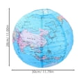 thumbnail image 2 of TEHAUX 2Pcs Lightweight Blue Globe Paper with Unique Map Pattern for Home and Party Decor, 2 of 8