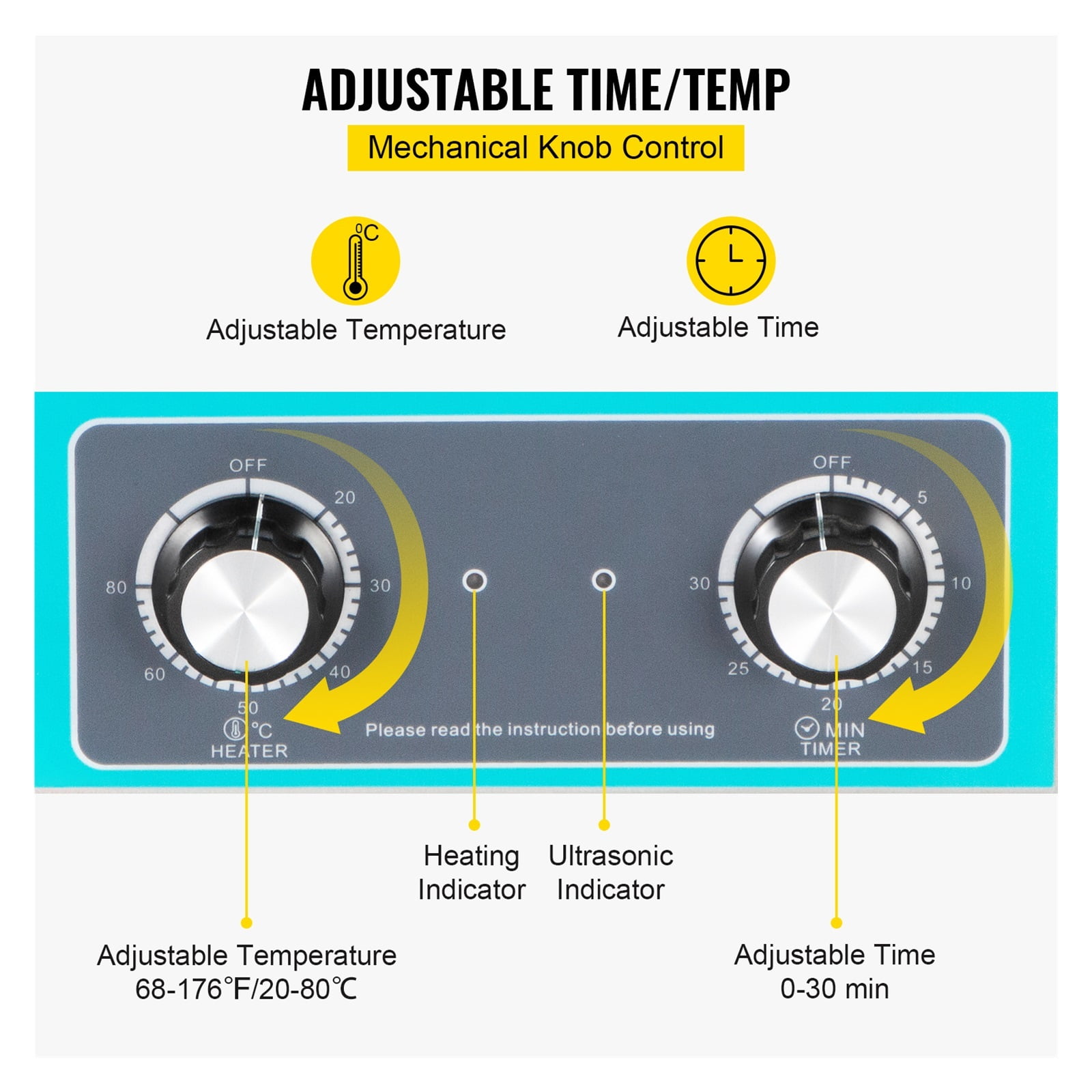 6L Electric Ultrasonic Cleaner Portable Washing Machine Lave-Dishes Ultrasound Home Appliance