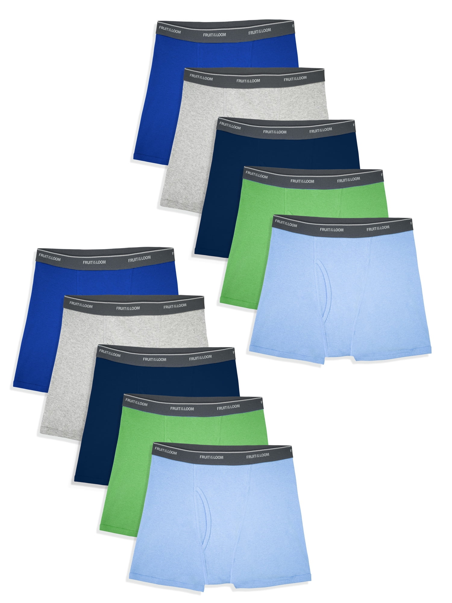 Fruit of the Loom Toddler Boy Cotton Stretch Boxer Briefs, 6-Pack 