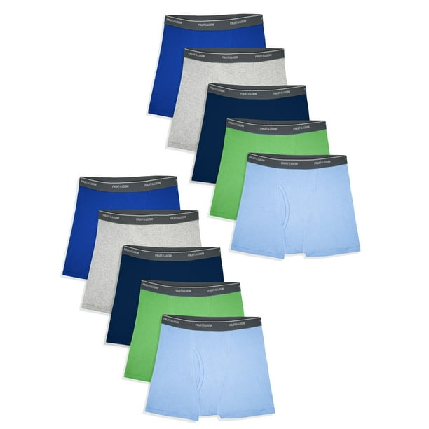 Fruit of the Loom - Fruit of the Loom Assorted Cotton Boxer Brief ...