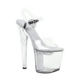 thumbnail image 1 of ELLIE 821-LONDYN Women's 7" Heeled Clear Light Up Platform Sandals, 1 of 2