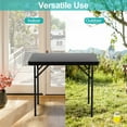 thumbnail image 3 of VECELO Plastic Folding Table with Mesh Bag, Indoor Outdoor Heavy Duty Portable for Picnic, Parties, Camping, Events, Black, 3 of 10