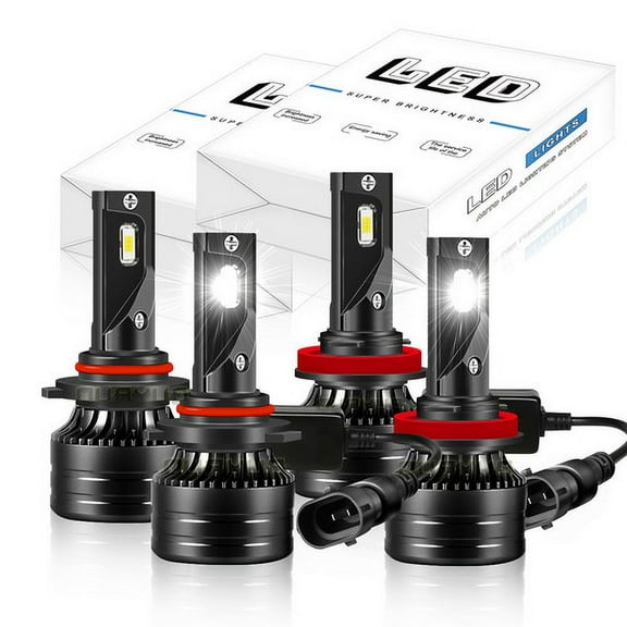 4x Quayub Combo LED Bulbs for 2010-2016 Cadillac SRX Headlight Lights