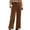 Brown, variant on Chbgutlmr Corduroy Pants for Women Wide Leg High Rise Button Waist Trousers Casual Loose Comfy Fall Pants with Pockets