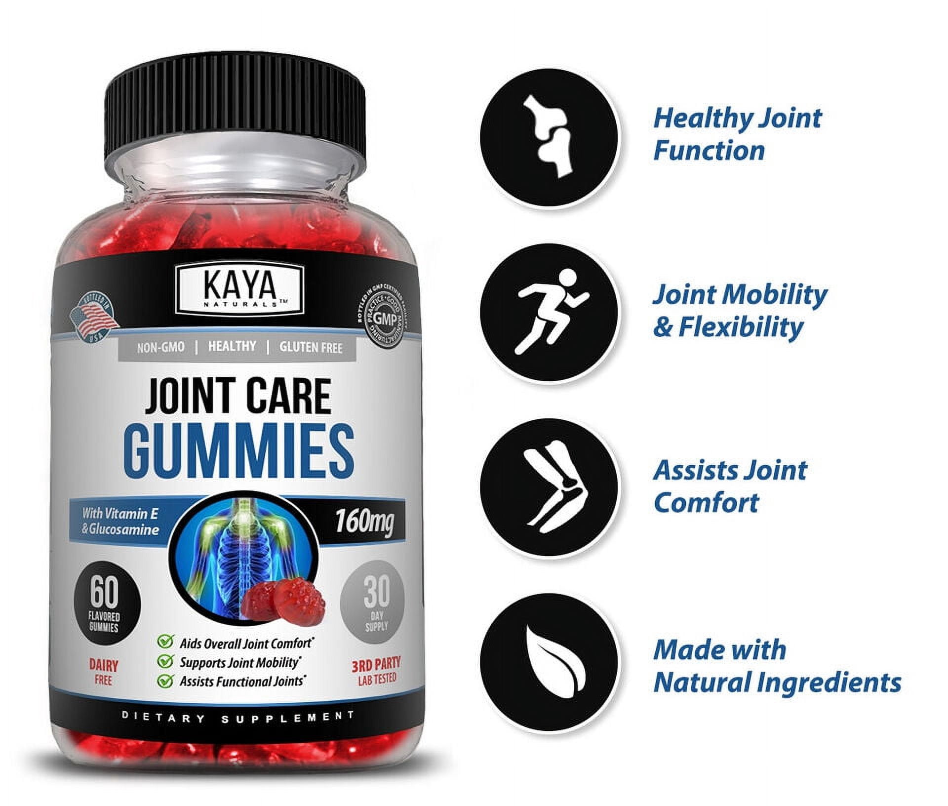 Kaya Natural Joint Care Gummies, 60 Count Pack of 2