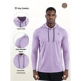 thumbnail image 4 of NELEUS Mens UPF 50+ Long Sleeve Shirts Hoodies Sun Protection Workout Dry Fit,Purple,US Size L, 4 of 10