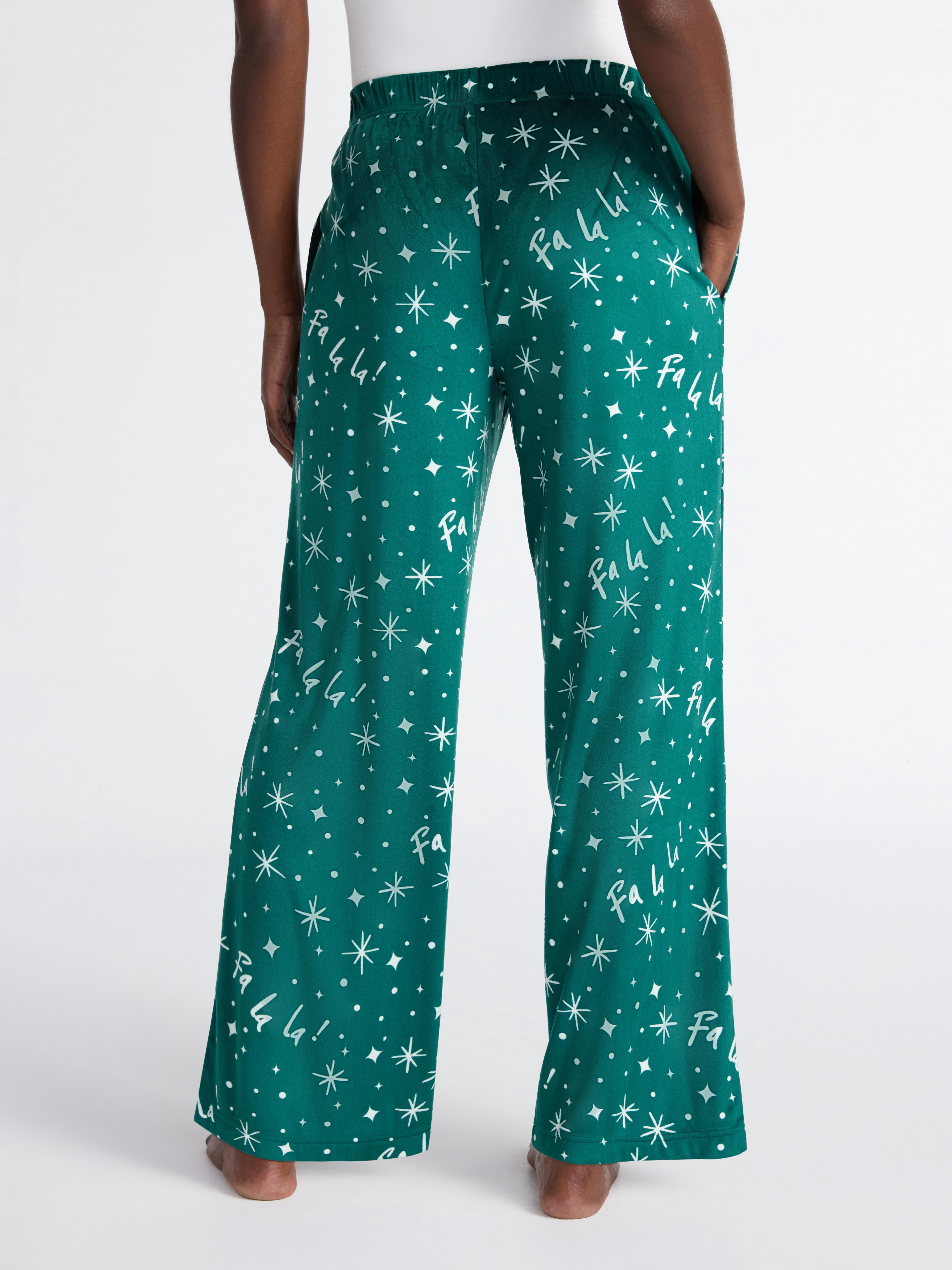 Joyspun Women's Velour Wide-Leg Sleep Pants, Size XS-3X