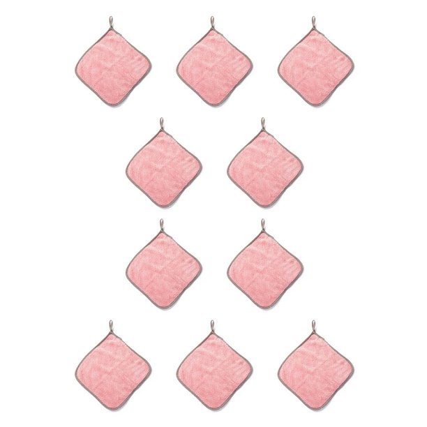 Wosthever Paño de cocina Absorbente Sartén Olla Plato Vajilla Antiadherente Aceite Espesado Trapo Comedor Toalla Paño Limpieza Rojo Rojo 10piezas