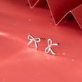 thumbnail image 5 of Solid 925 Sterling Silver Tiny Bow Earrings Stud for Women Teens Small Bowknot post Stud Earrings, 5 of 12