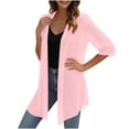 thumbnail image 6 of Fabrcox Shrug for Women Chiffon Open Front Long Women's Cardigans Short Sleeve Comfy Casual Sun Protection Lightweight Sheer Shawl L, 6 of 7