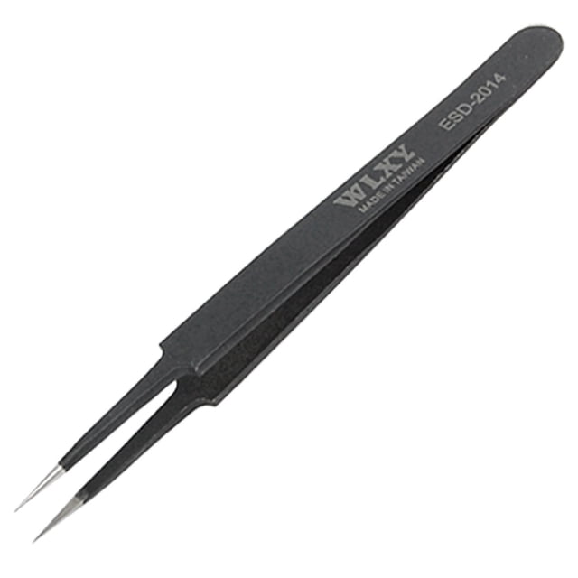 Unique Bargains Pince à Épiler en Métal Pointe Extra Fine Noire